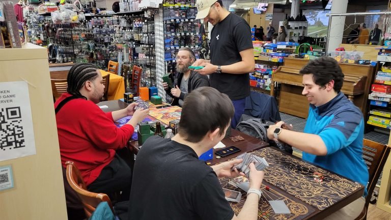 A photo of players at a Flesh and Blood Armory event at Play! Hoboken.