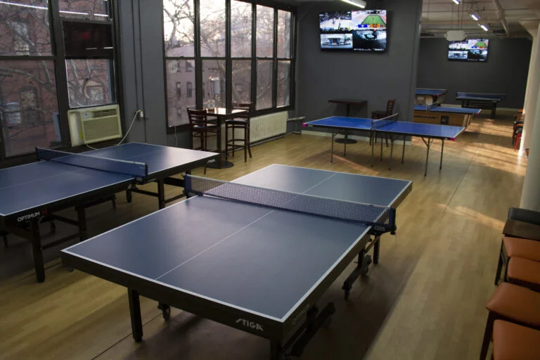 Ping Pong Tournament Hoboken with taraflex flooring.